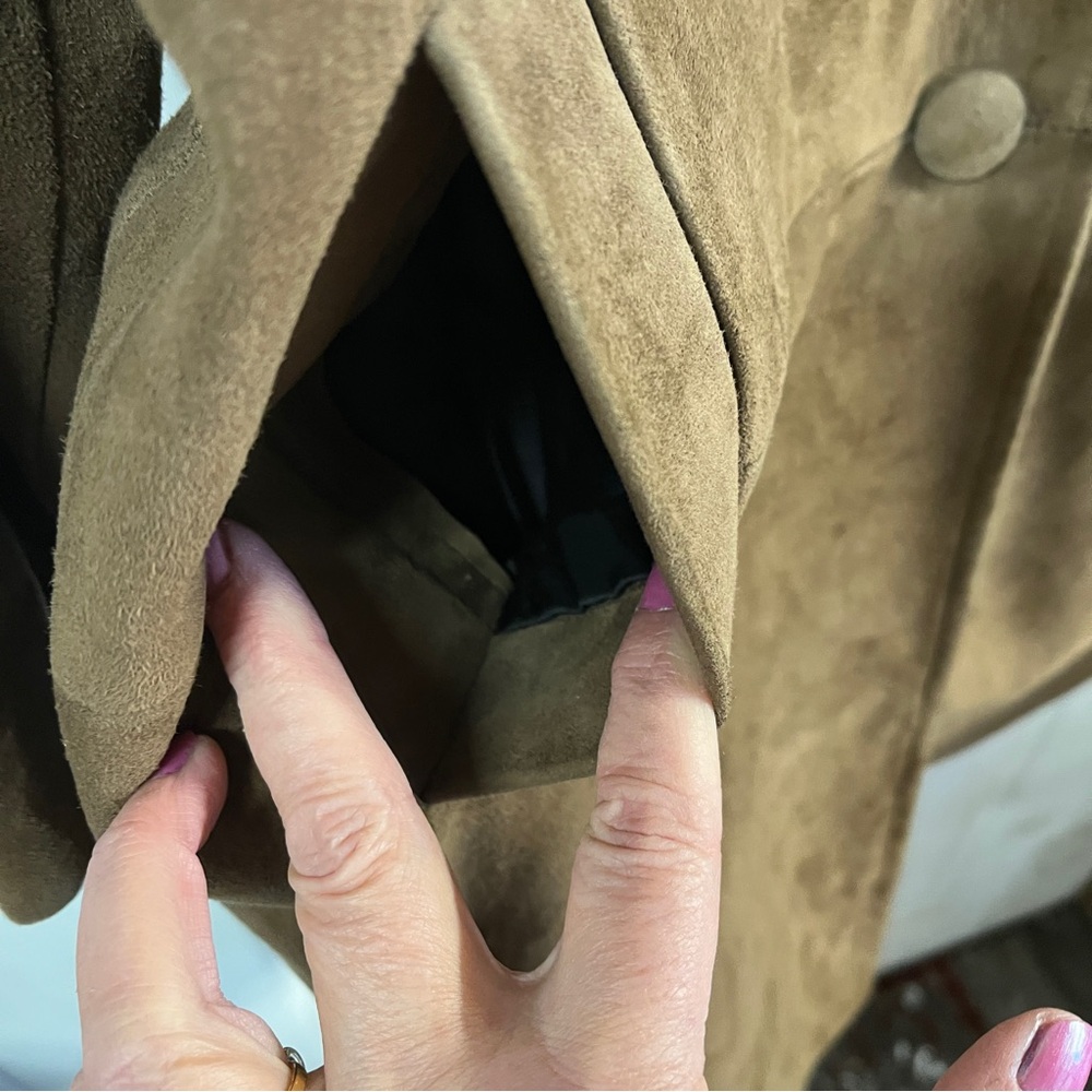 Vintage Reed Sportswear Women’s Brown suede leather Coat - Picture 2 of 12